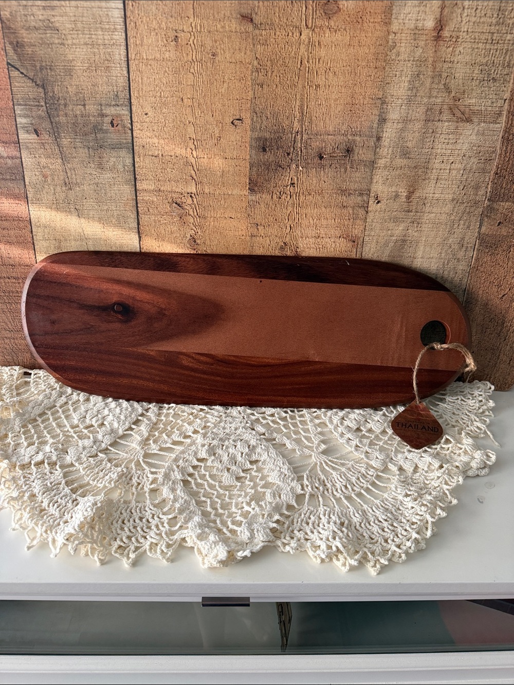 Wooden Cheese & Charcuterie Serving Board - Brown Acacia